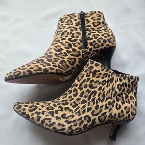 Clarks Leopard Print Ankle Booties